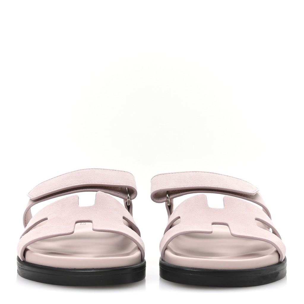 Suede Goatskin Womens Chypre Sandals 36 Rose Porcelaine