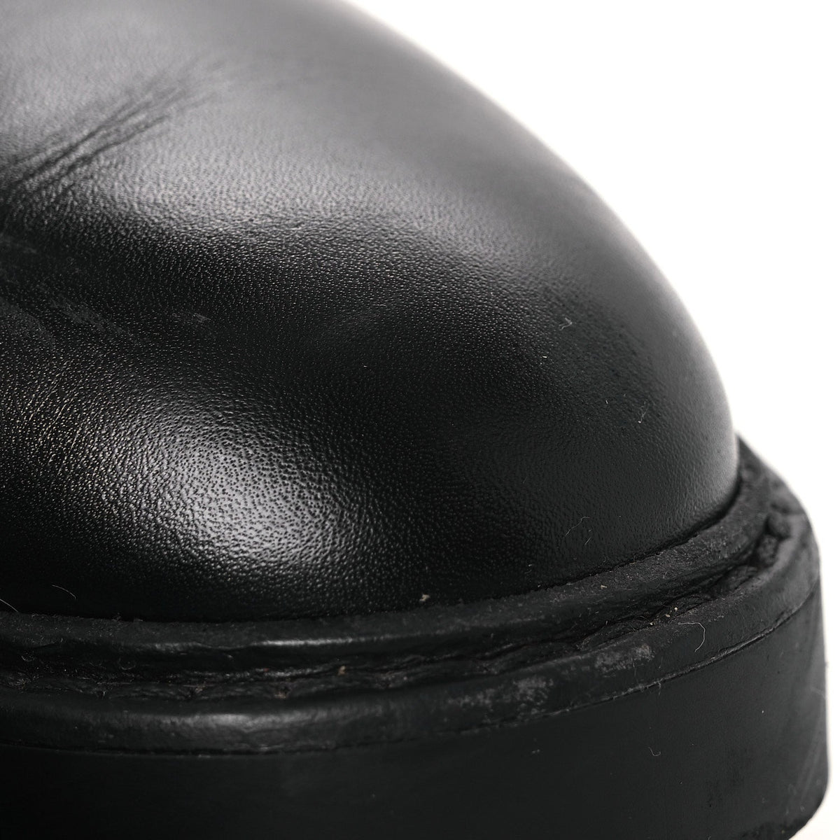 Guccissima Real Betis Glamour Calfskin Michelangelo Slim Horsebit Riding Boots 39.5 Black