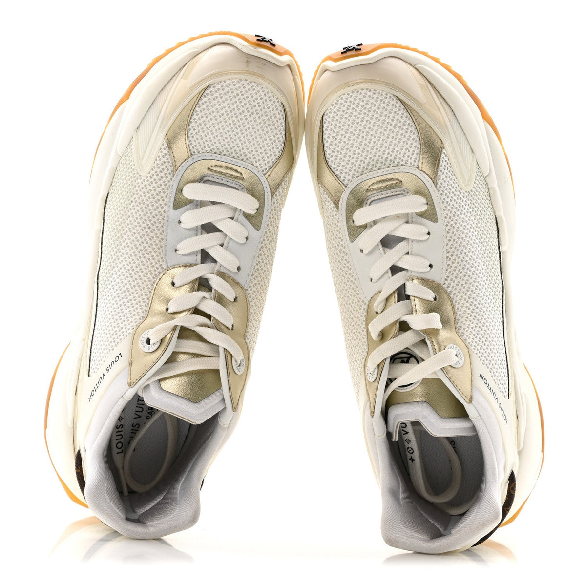Monogram Calfskin Run 55 Sneakers 40 White