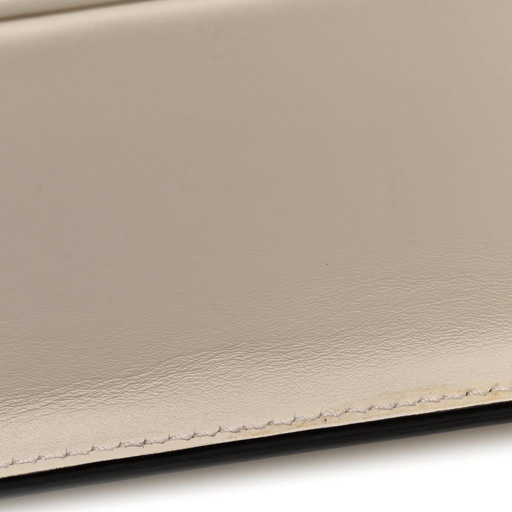 Calfskin Quilted Mini Deco Shoulder Bag Mystic White