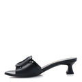 Lambskin CC Cutout Mules 38 Black
