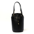 Azalea Sakai Calfskin Small Horsebit 1955 Drawstring Bucket Bag Black