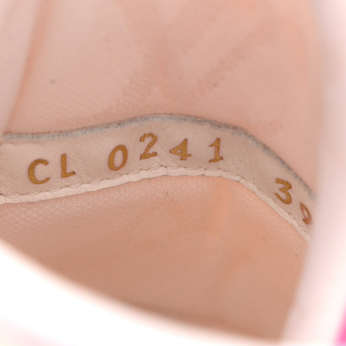 Calfskin Nylon Mesh Monogram Womens Boombox High Top Sneakers 39 White Pink