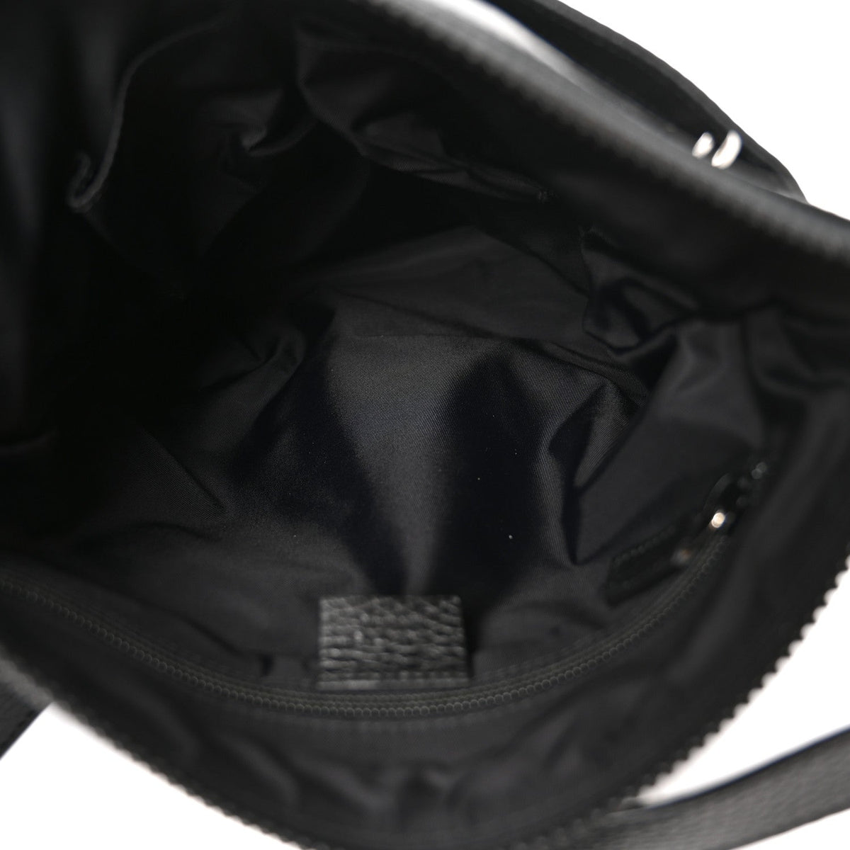 Nylon Monogram Dollar Calfskin Flat Messenger Bag Black