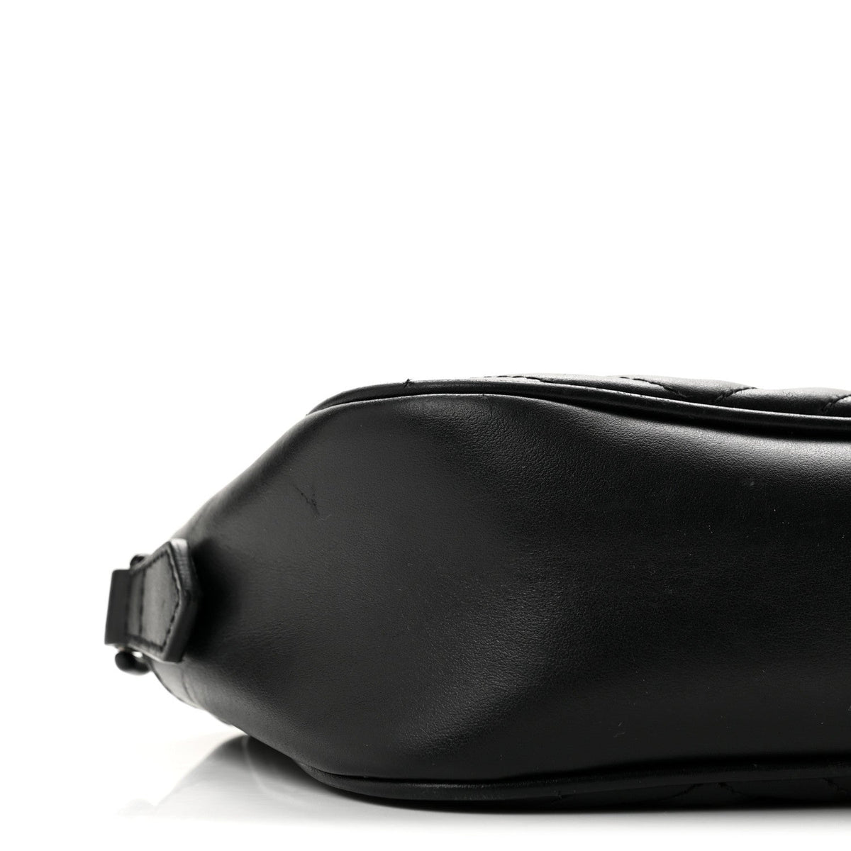 Calfskin Matelasse Monochrome Small GG Marmont Chain Shoulder Bag Black