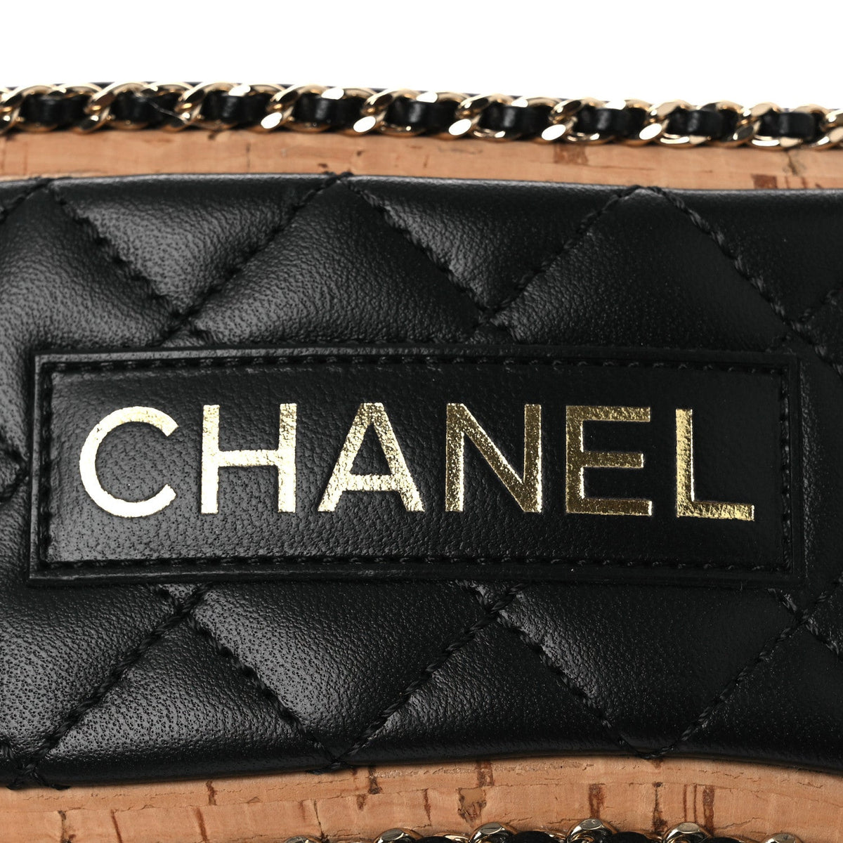Lambskin Quilted Chain CC Sandals 39 White