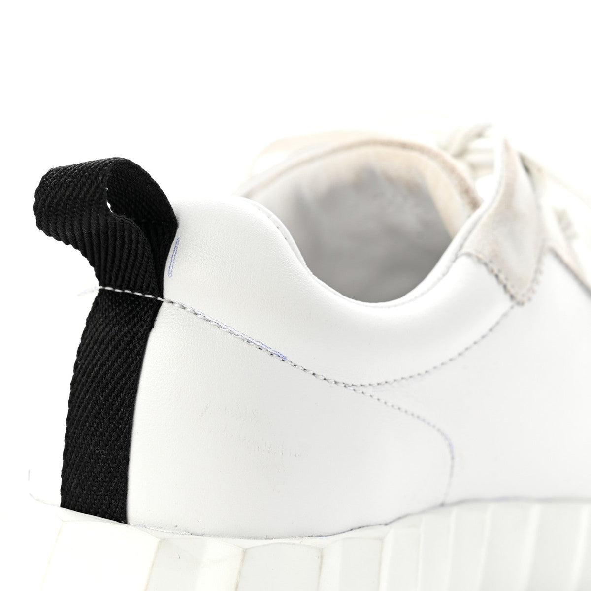 Calfskin Suede Goatskin Bouncing Sneakers 35.5 White Black