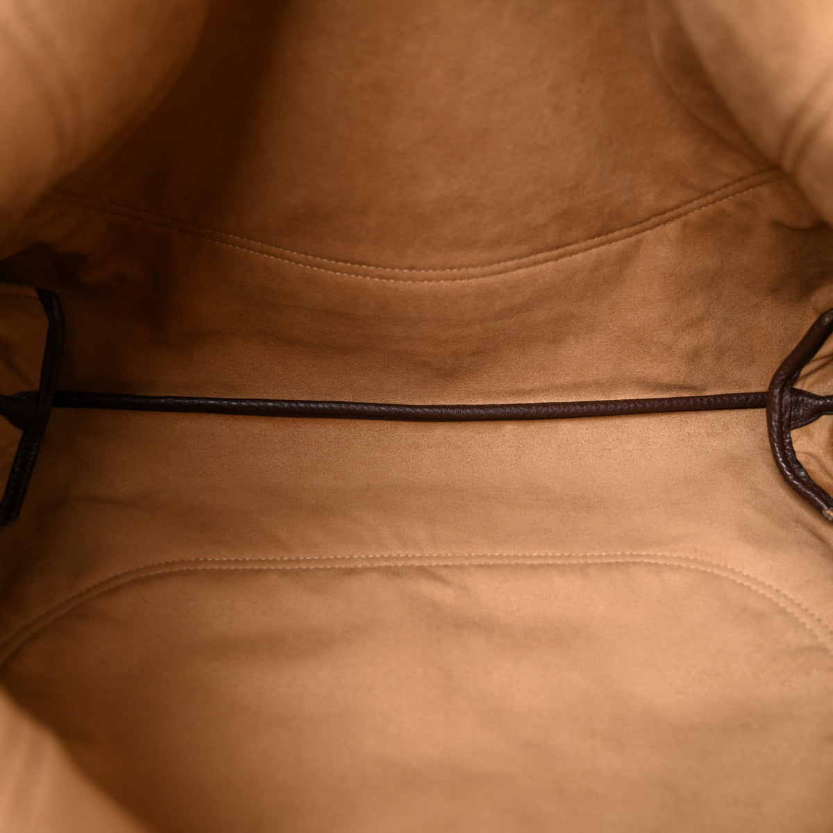 Grained Calfskin Softbit Maxi Shoulder Bag Dark Brown