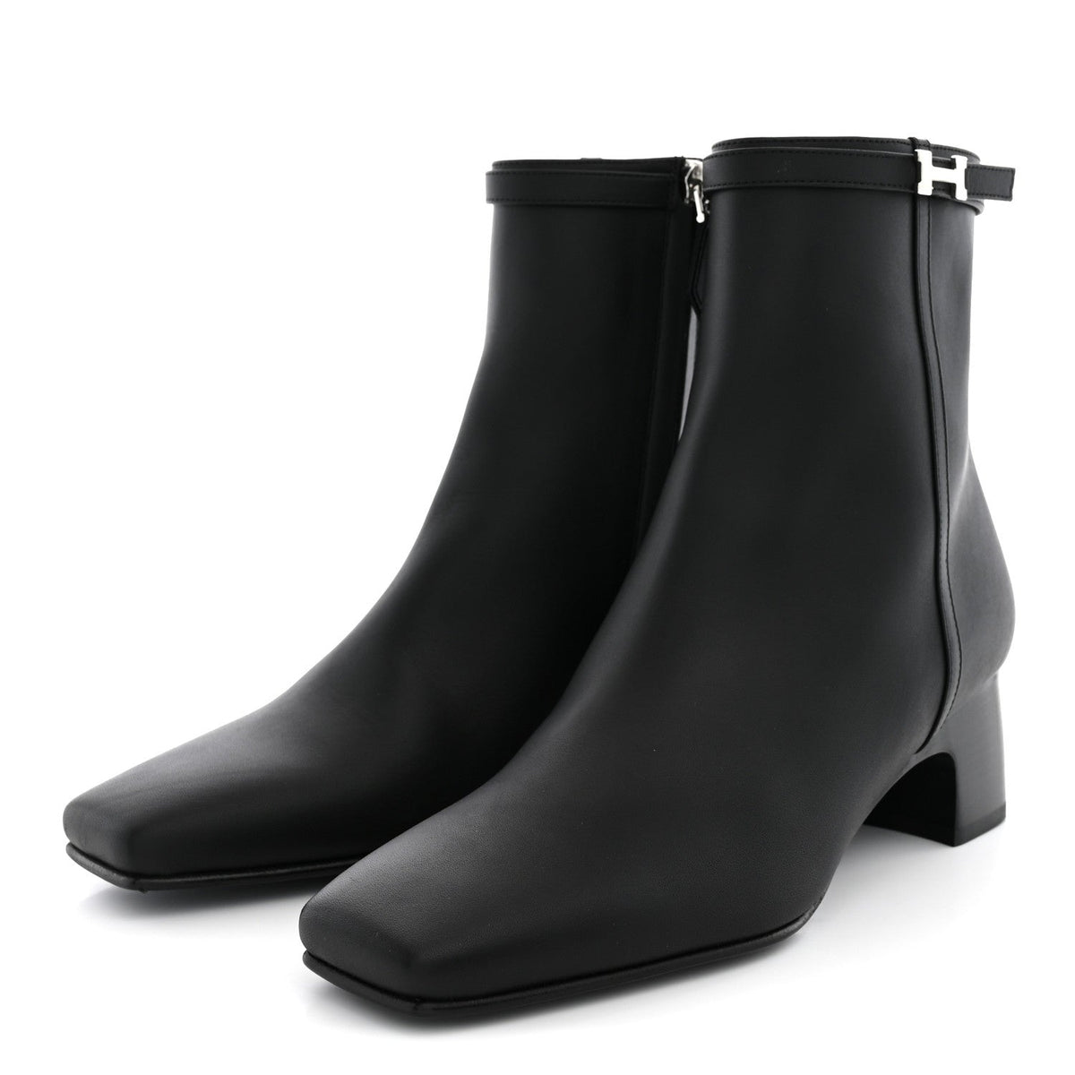 Calfskin Hommage Ankle Boots 36.5 Black