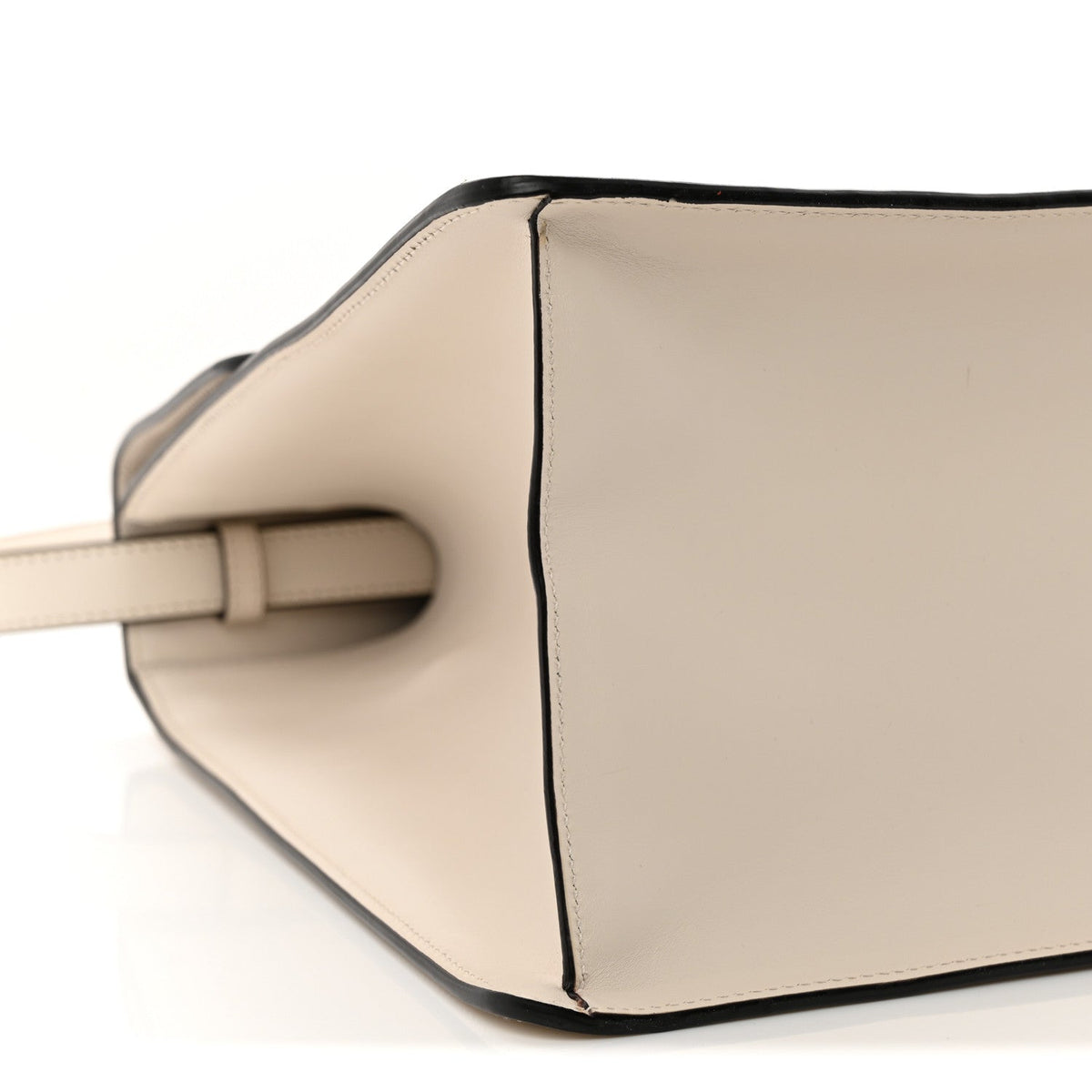 Calfskin Web Medium Sylvie Top Handle Bag White