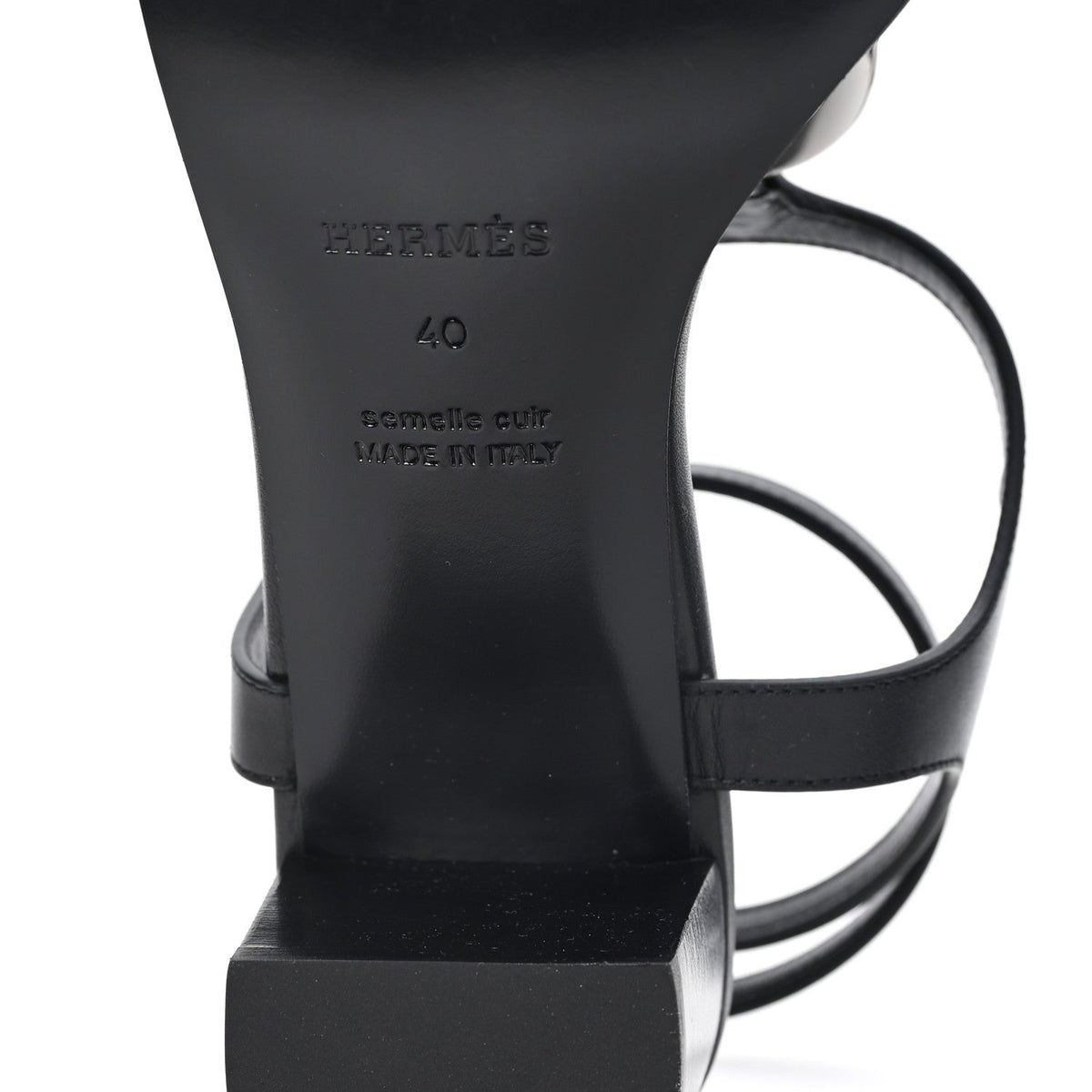 Calfskin Miramar 50 Sandals 40 Black