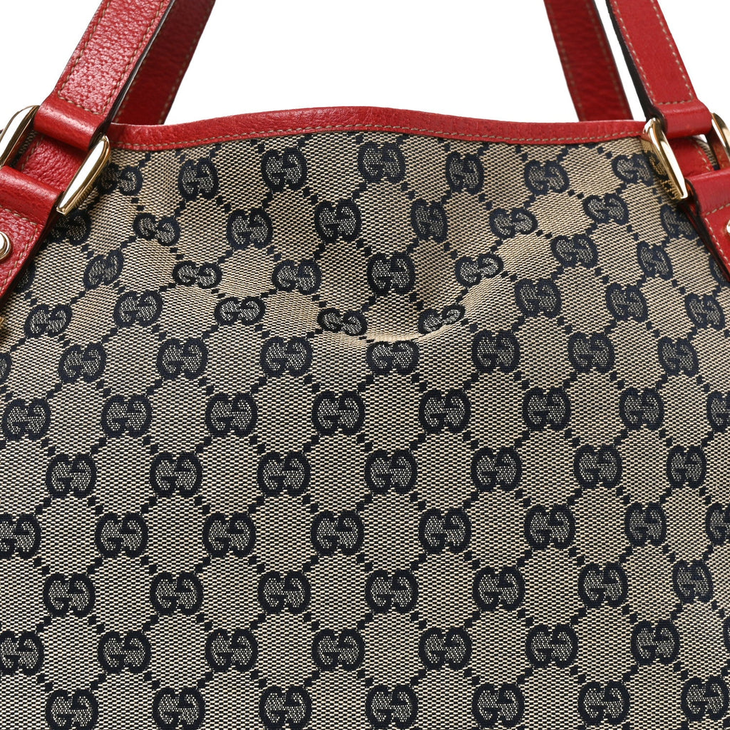 Monogram Medium Abbey Shoulder Bag Navy Red