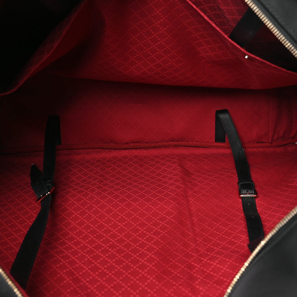 Calfskin Web Suitcase Black