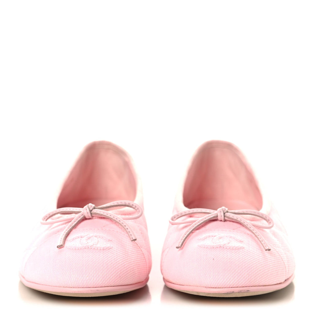 Denim CC Cap Toe Ballerina Flats 39.5 Pink