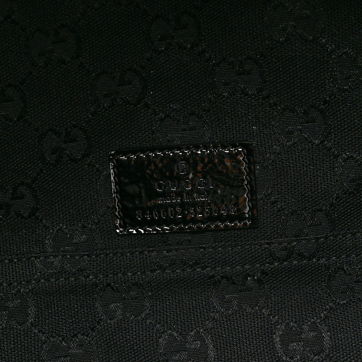 GG Monogram Bamboo Reversible Tote Black