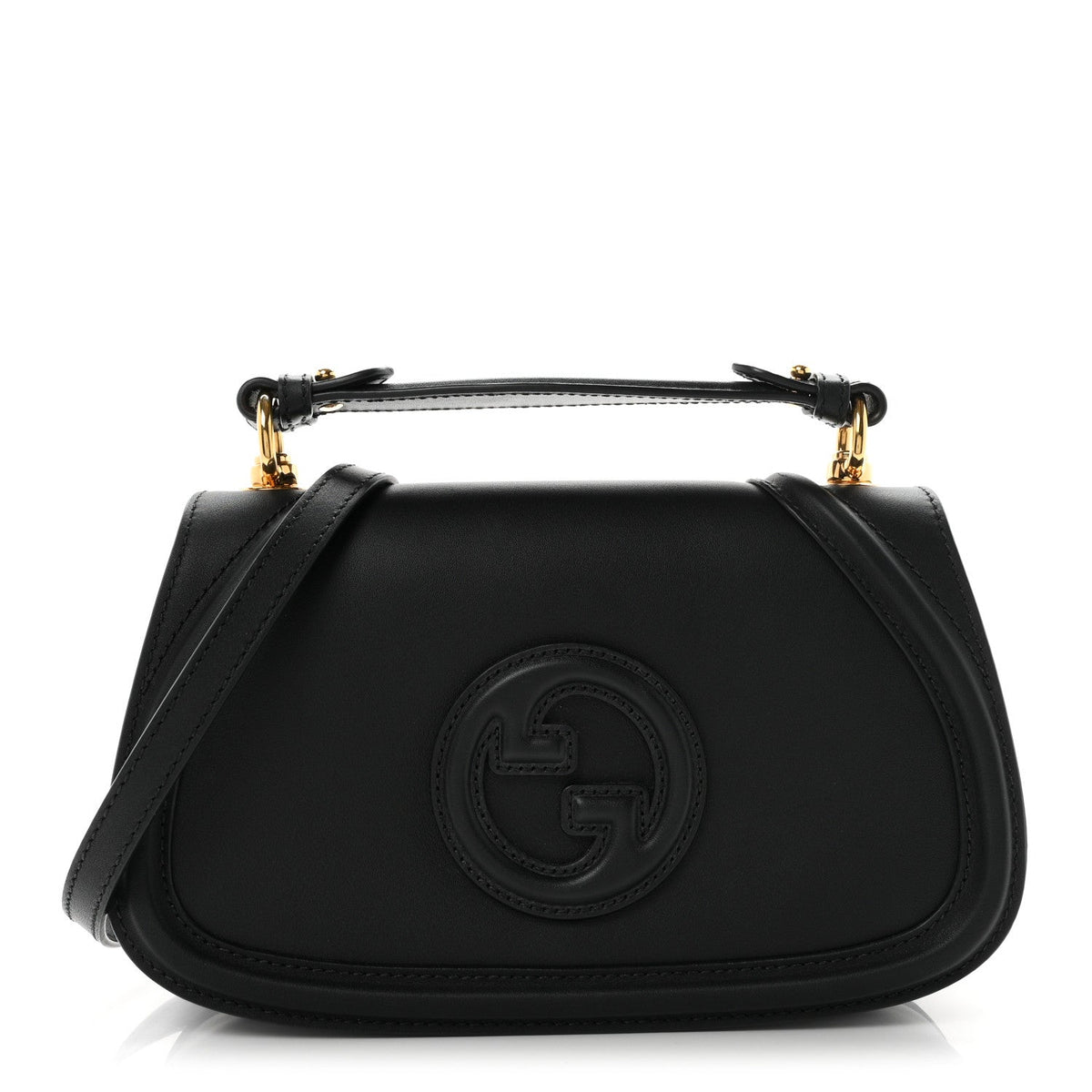 Roxy Calfskin Medium Blondie Top Handle Bag Black