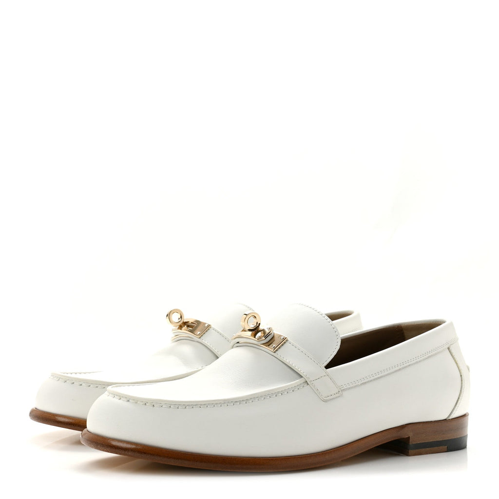 Calfskin Womens Destin Loafers 38 White