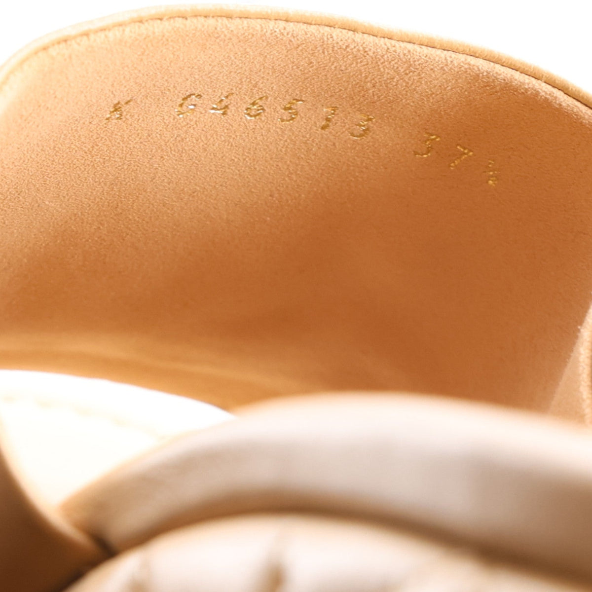 Lambskin Quilted CC Platform Mules 37.5 Beige