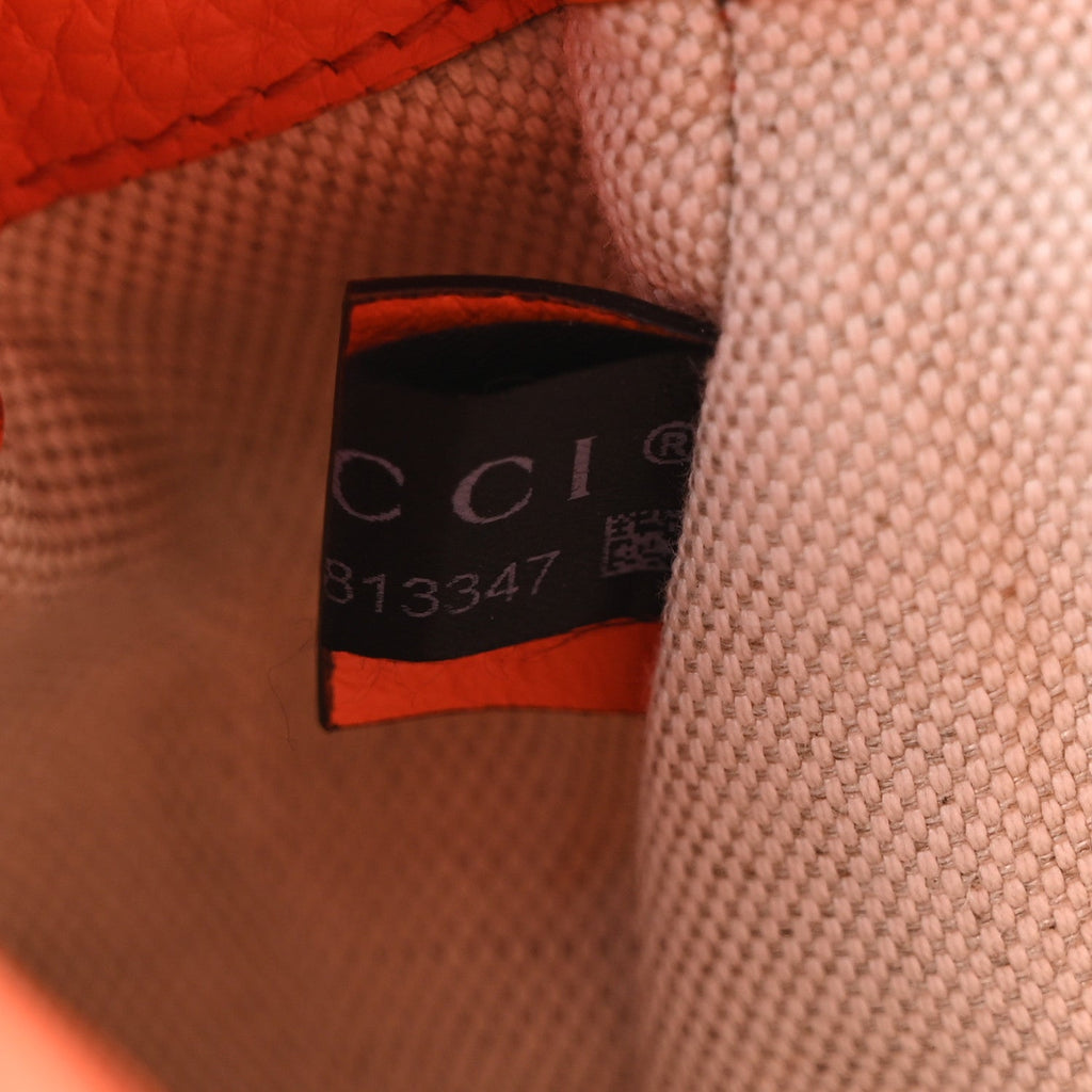 Piuma Calfskin Jumbo GG Embossed Double Buckle Backpack Good Orange
