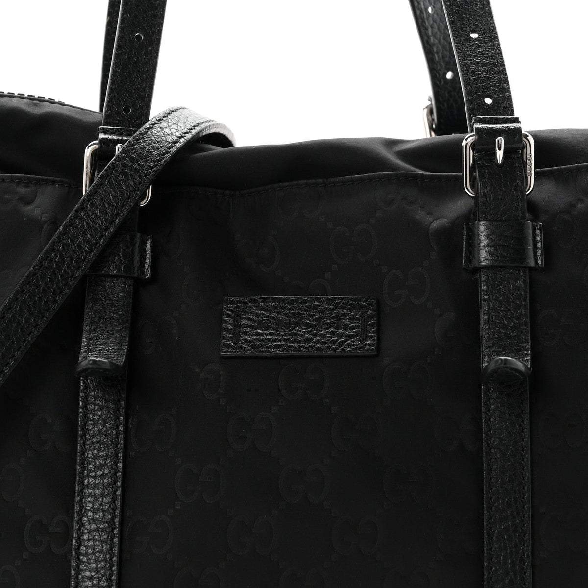 Nylon Monogram Tote Black