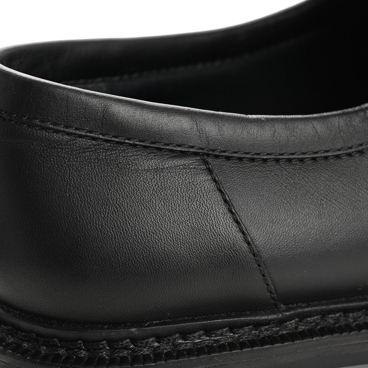 Calfskin Oversized Chain Academy Loafers 37.5 Black