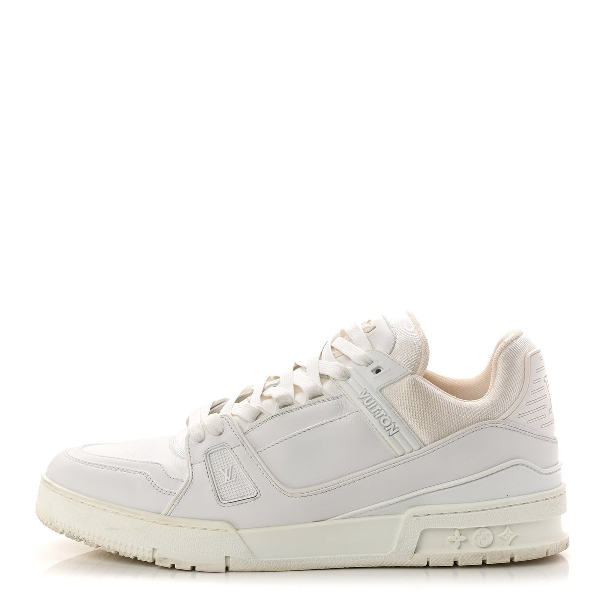 Calfskin Mens LV Trainer Sneakers 9.5 White