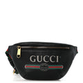 Grained Calfskin Small Logo Belt Bag Black