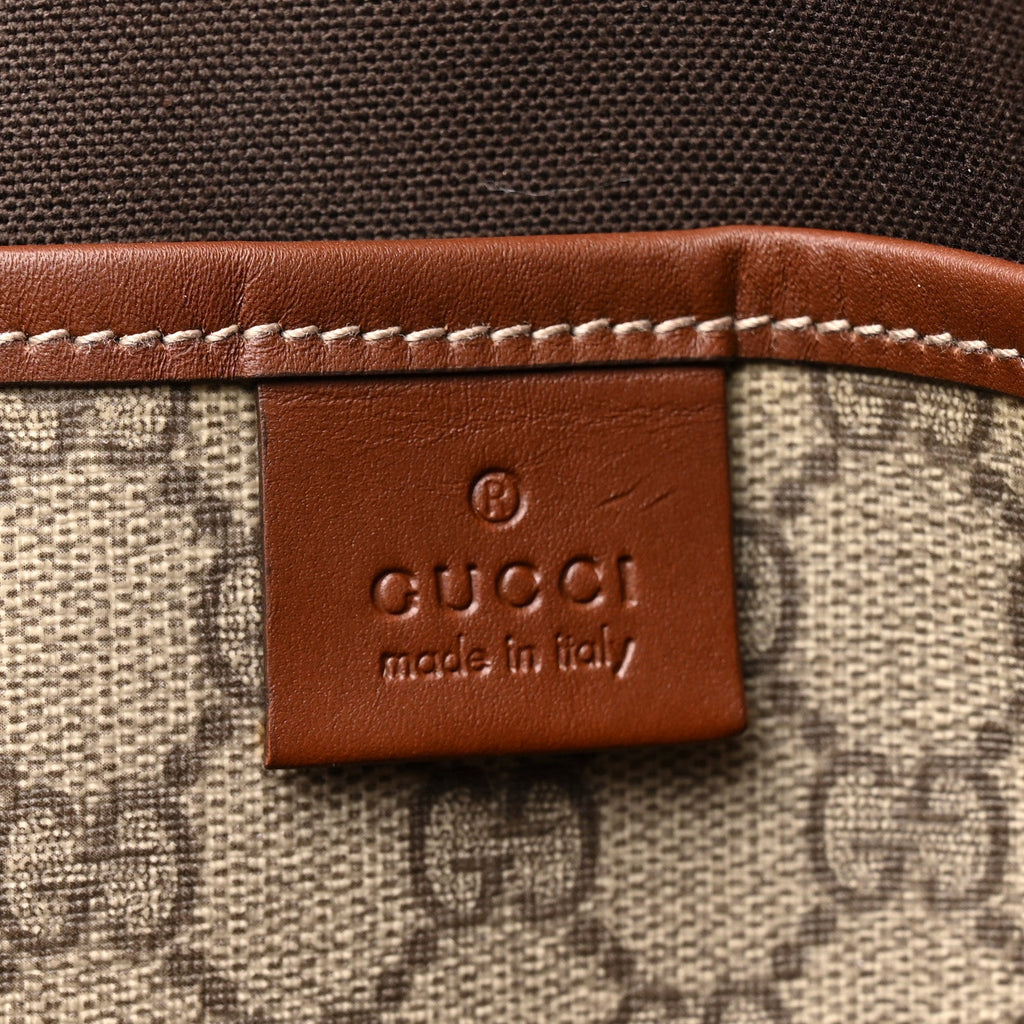 GG Plus Monogram Small Signature Web Loop Vertical Tote Light Brown