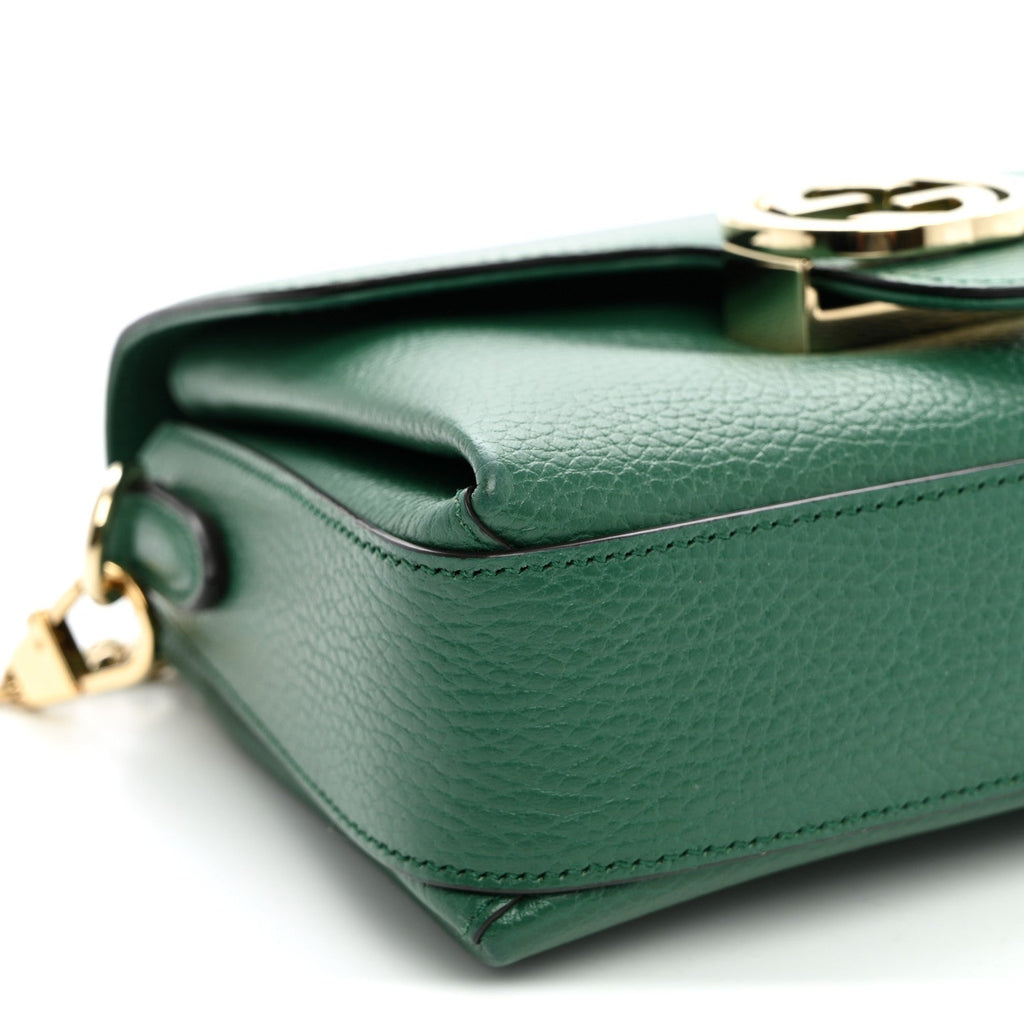 Dollar Calfskin Interlocking G Crossbody Bag Emerald