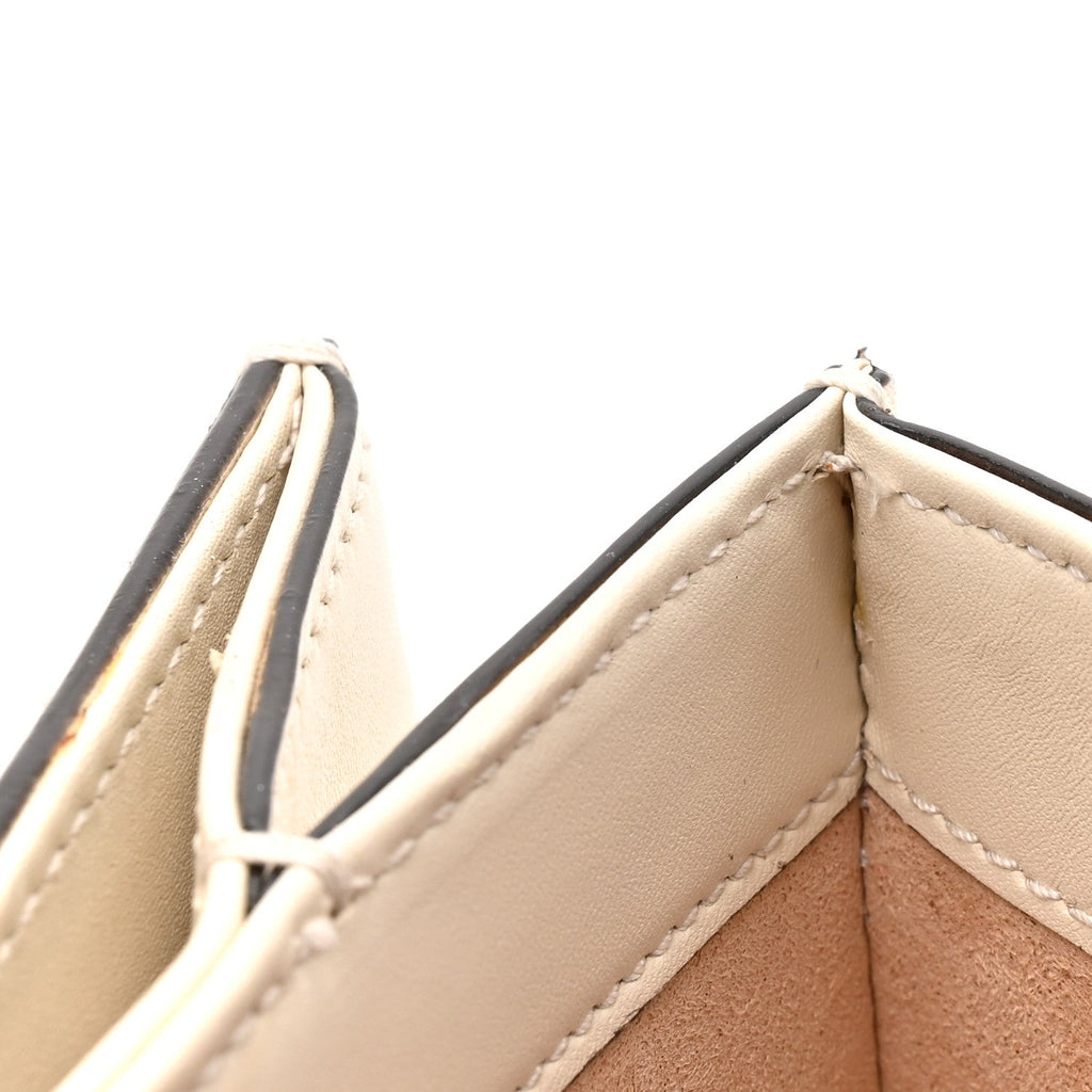 Calfskin Sylvie Web Small Queen Margaret Top Handle Bag White