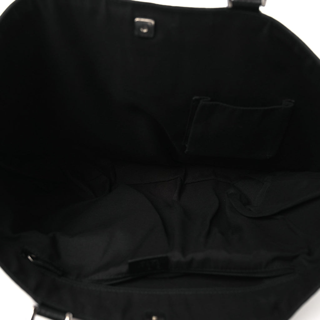 Nylon Monogram Large Abbey Tote Black
