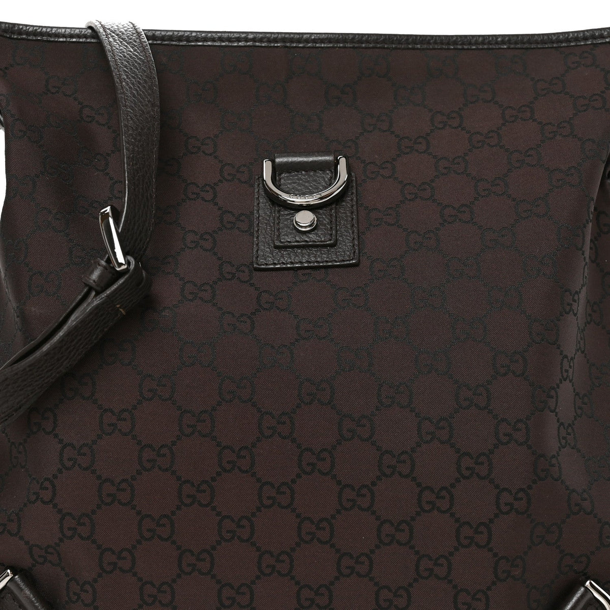 Nylon Monogram Abbey Messenger Bag Dark Brown