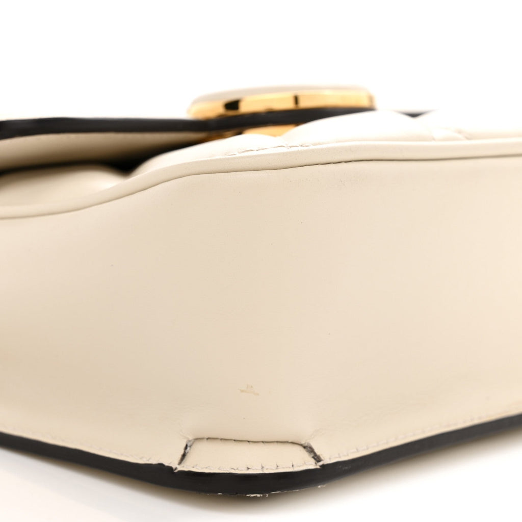 Calfskin Quilted Mini Deco Shoulder Bag Mystic White