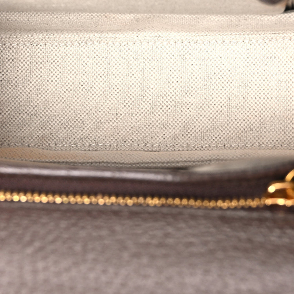 Monogram Jumbo GG Textured Dollar Calfskin Web Small Bamboo 1947 Top Handle Bag Camel Ebony New Acero