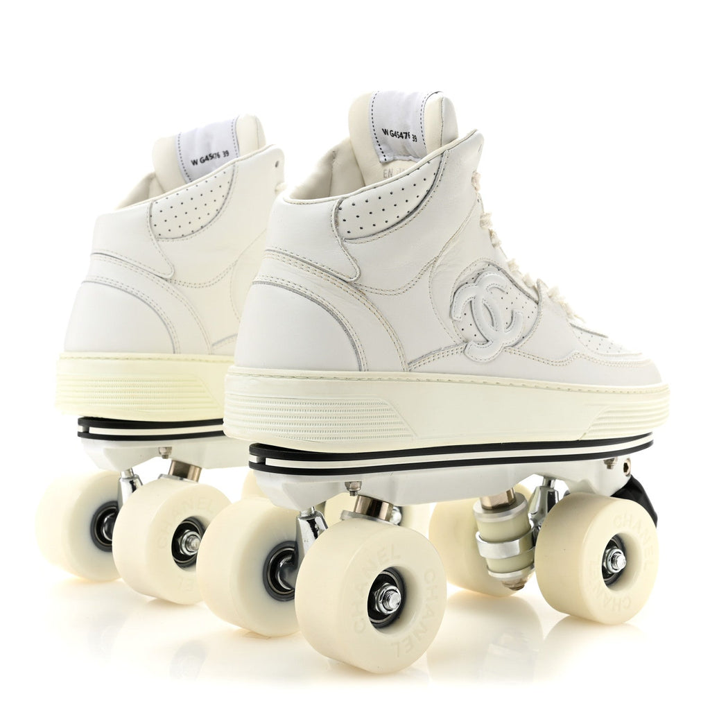 Calfskin Womens Roller Skates 39 White