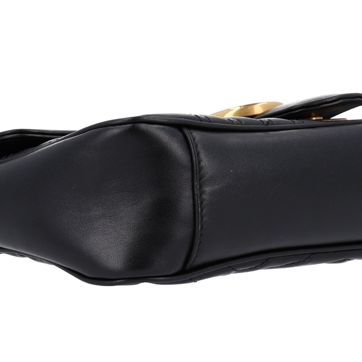Calfskin Matelasse Small GG Marmont Shoulder Bag Black