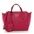Dollar Calfskin Mini Swing Top Handle Bag Peonia Flower
