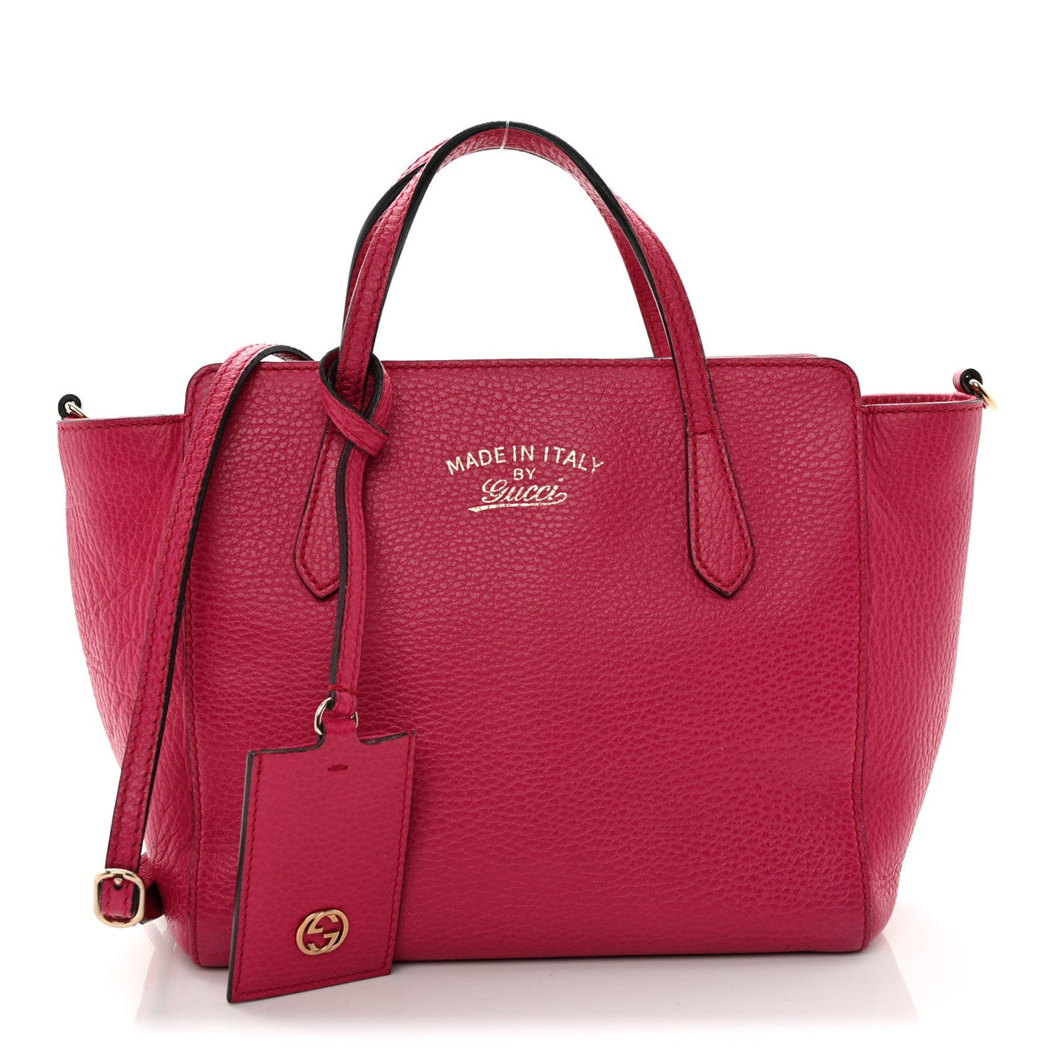 Dollar Calfskin Mini Swing Top Handle Bag Peonia Flower