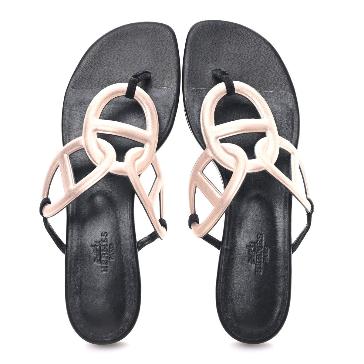 Metallic Chevre Velours Womens Egerie Sandals 39 Black Or Rose