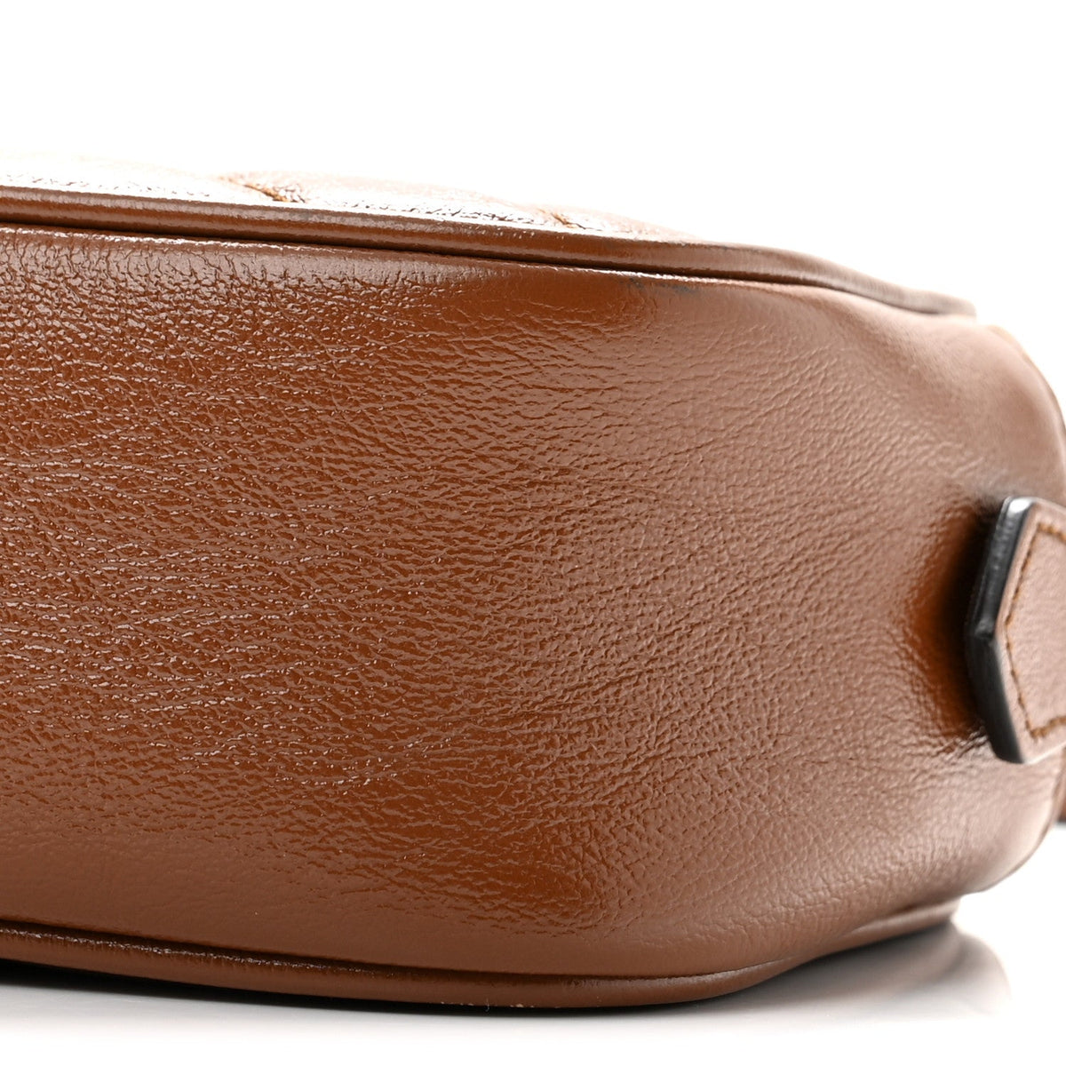 Glazed Calfskin Matelasse Diagonal Mini GG Marmont Chain Shoulder Bag Cuir