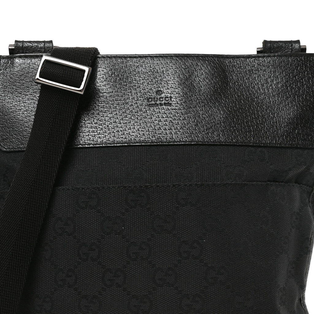 GG Monogram Messenger Crossbody Bag Black