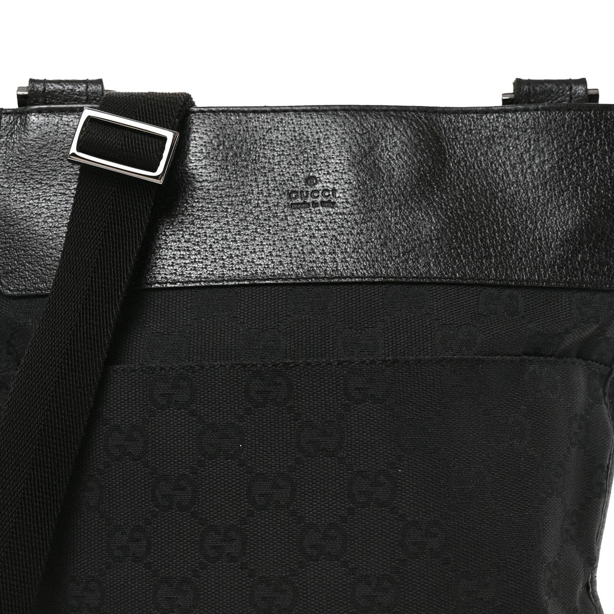 GG Monogram Messenger Crossbody Bag Black