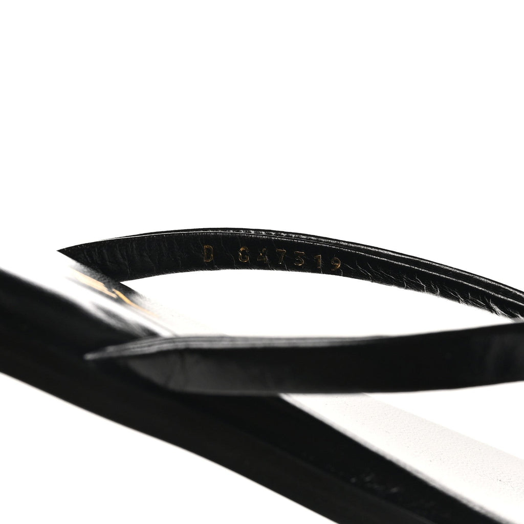 Goatskin CC Times Square Thong Sandals 37 Black