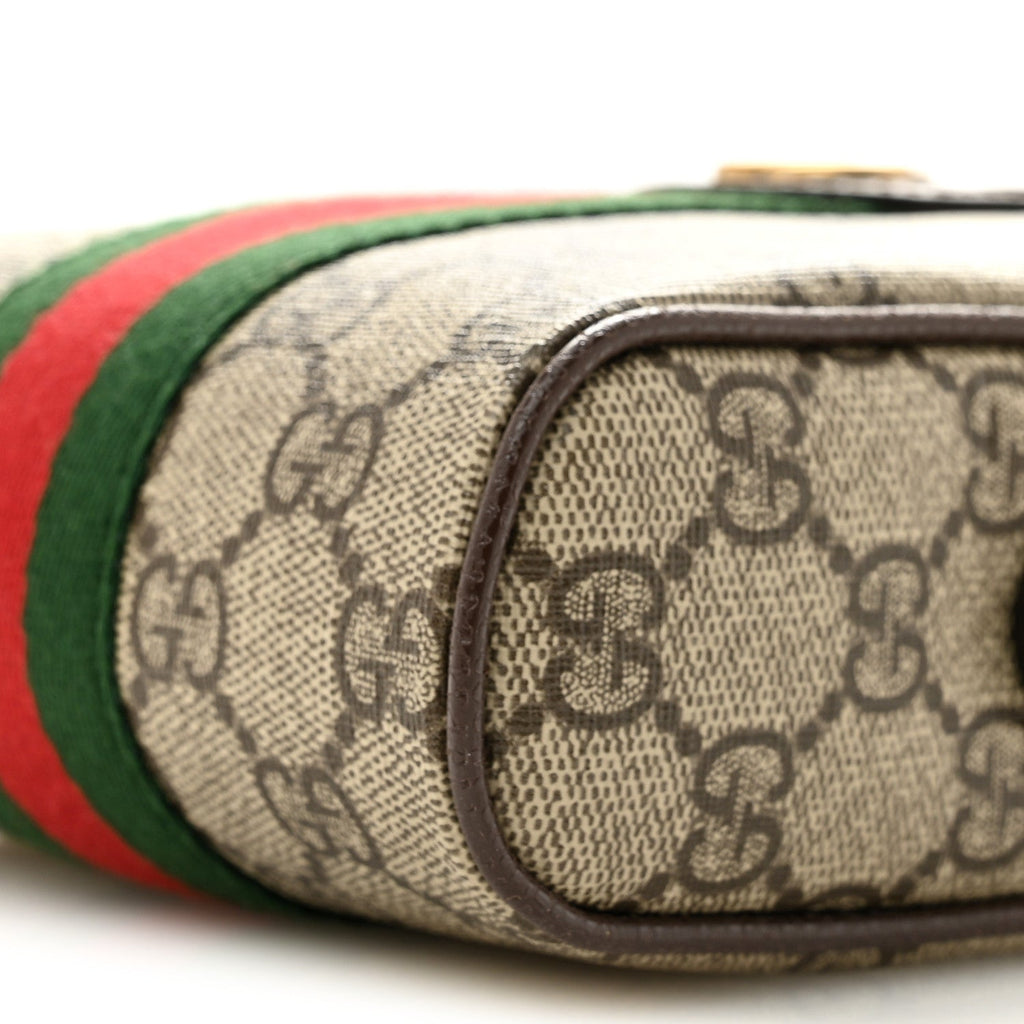 GG Supreme Monogram Web Mini Ophidia Messenger Brown