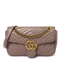 Calfskin Matelasse Small GG Marmont Shoulder Bag Porcelain Rose