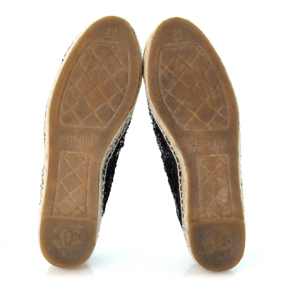 Patent Sequin CC Espadrilles 38 Black