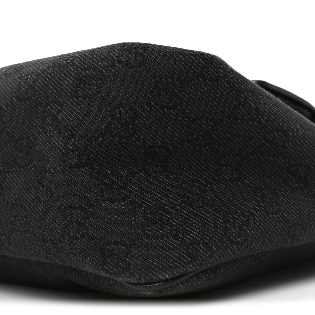 Monogram Medium Abbey Pocket Hobo Tote Black