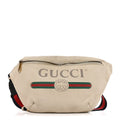 Grained Calfskin Logo Belt Bag White