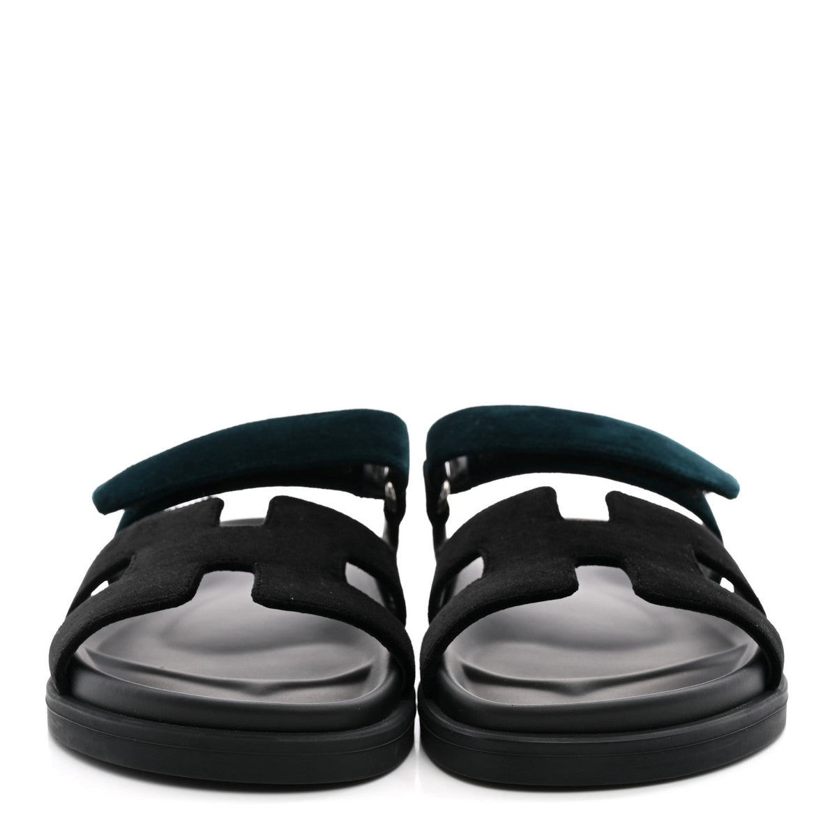 Velvet Womens Chypre Sandals 36 Black Vert Mousse