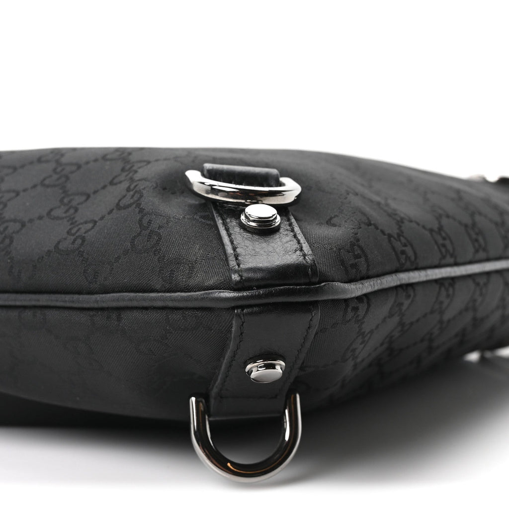 Nylon Monogram Abbey Messenger Bag Black